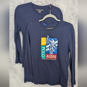 U.S. Polo Assn. Boys Size XL (14-16) Navy Shirt Set Of 2